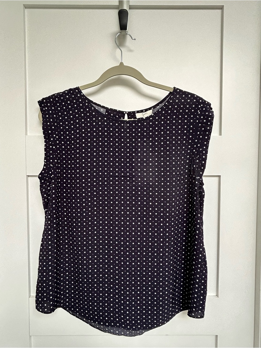 💠 Joie Midnight Navy Star Dot Print Sleeveless Top